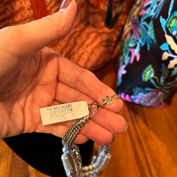 Belle Badgley Mischa Rhinestone and FauzPearl Pendant statement necklace - Picture 2 of 6